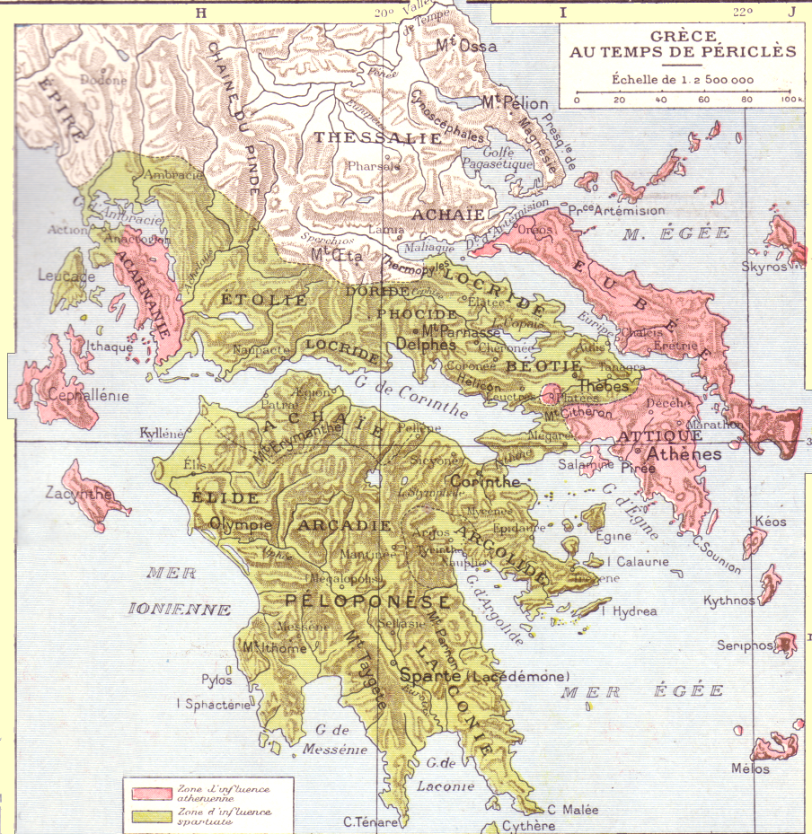 Carte de la Grce antique.