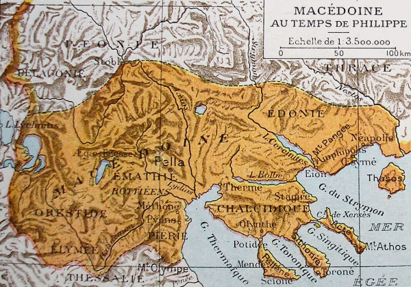 Carte de la Macédoine antique.