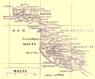 Carte de Malte.