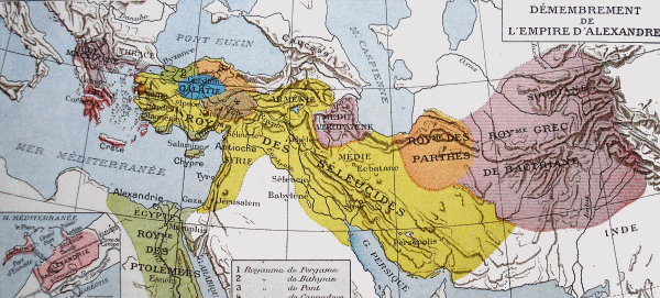 Carte du monde hellénistique.