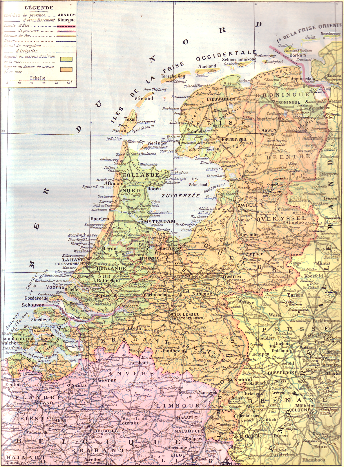 Carte des Pays-Bas.