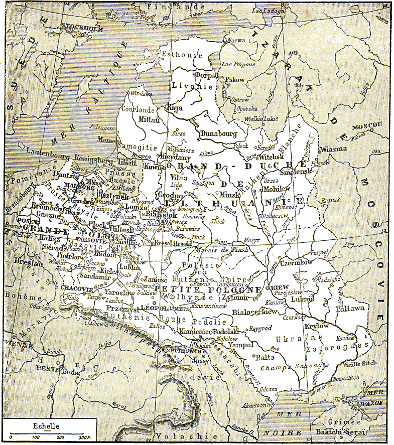 Carte deela Pologne au 17e sicle.