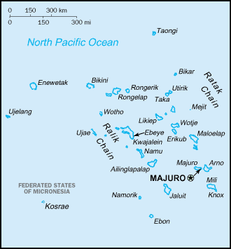 Carte des îles Marshall.