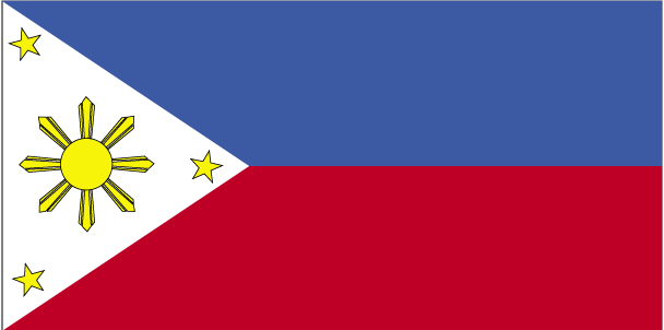 Drapeau des Philippines.
