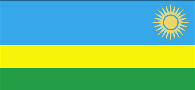 Drapeau du Rwanda.