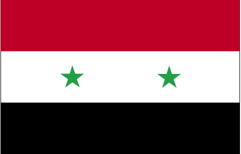 Drapeau de la Syrie.