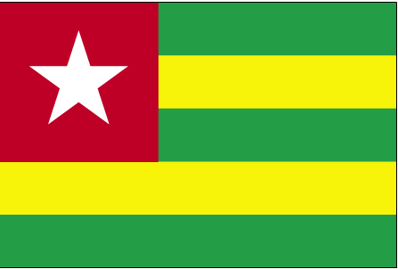 Drapeau du Togo.