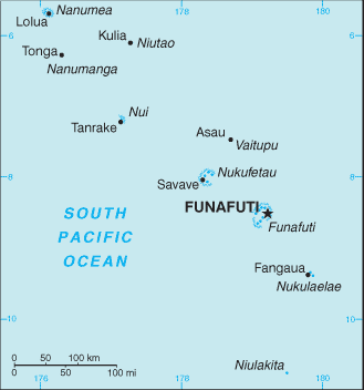 Carte de Tuvalu.