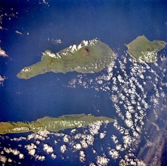 Les Açores depuis l'espace.