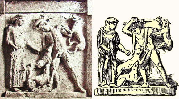 Artémis faisant dévorer Actéon par ses chiens.