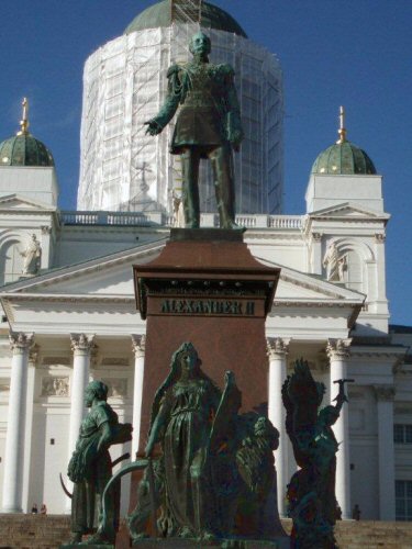 Helsinki : statue d'Alexandre II.