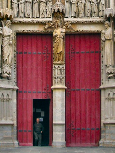Cathédrale d'Amiens : trumeau du portail méridional.