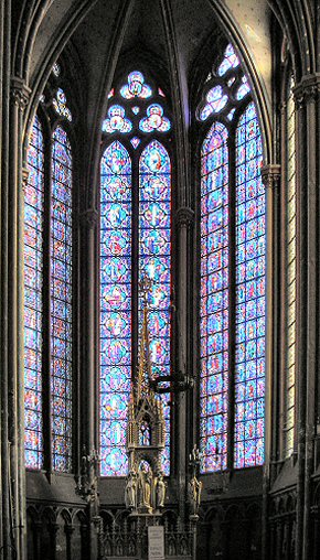 Amiens : vitraux de la cathdrale.