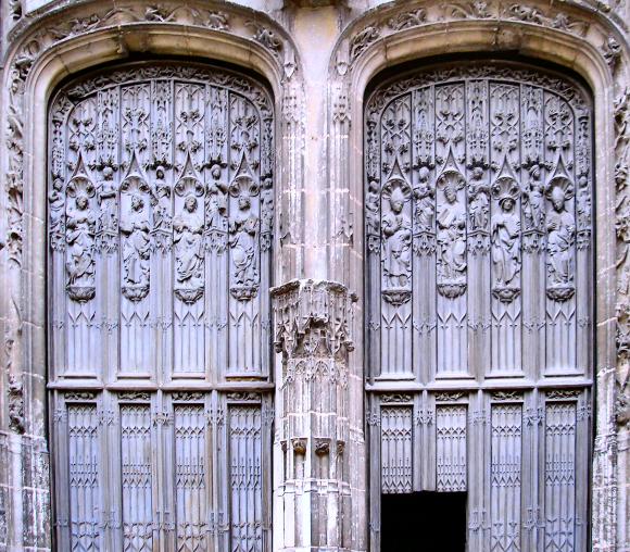 Beauvais : vantaux du portail Nord de la cathdrale.