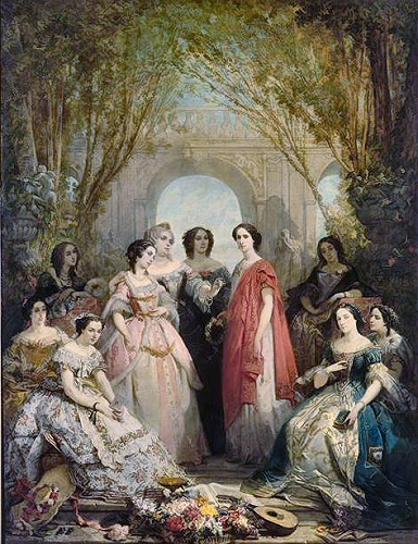 Besson : les sociétaires de la comédie française en 1855.