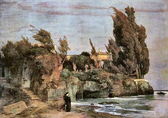 Böcklin : la villa au bord de la mer.
