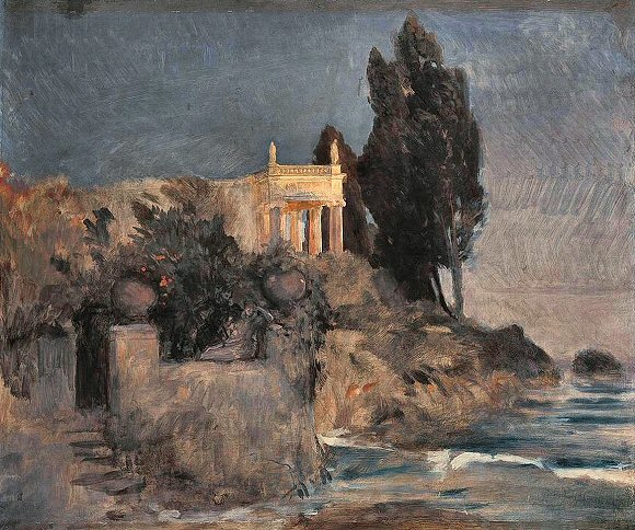 Böcklin : la villa au bord de la mer.