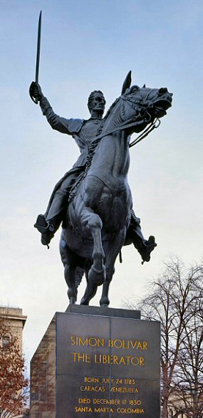 Statue de Bolivar à Washington.