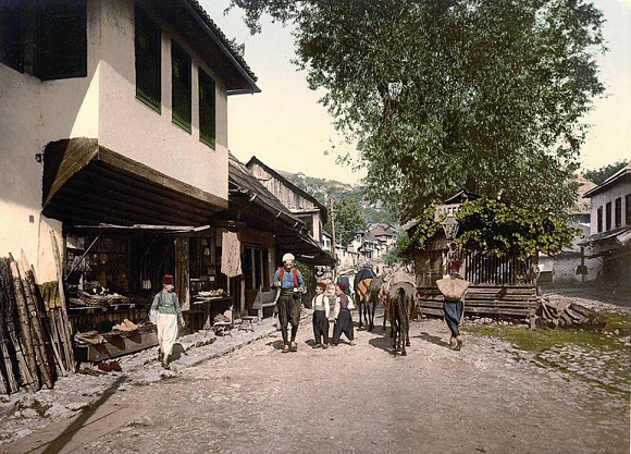 Un village de Bosnie au début du XXe siècle.