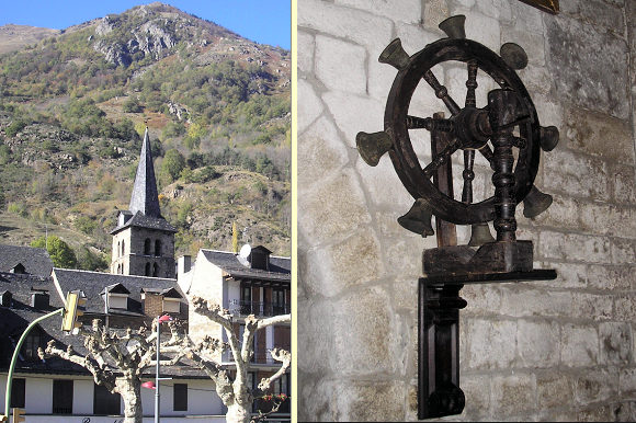 Eglise de Bossost et roue  clochettes.
