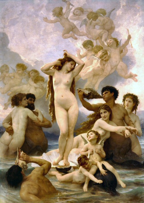 Bouguereau : la naissance de Vénus.