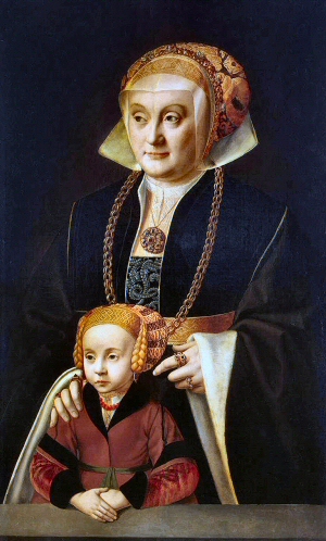 Bruyn : portrait d'une femme et de sa fille.