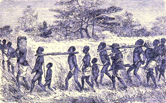 Caravane d'esclaves en Afrique.