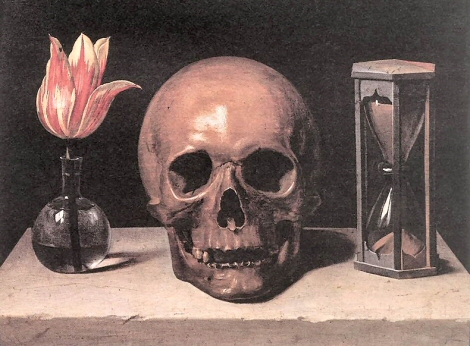 Nature morte avec un crâne, par Philippe de Champaigne.