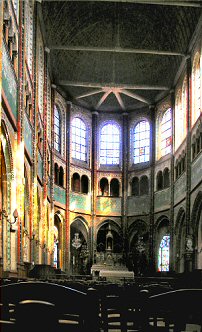 Chartres : église Saint-Aignan (intérieur de la nef).