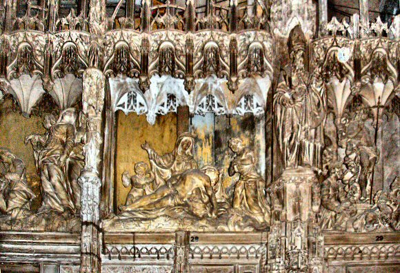 Cathédrale de Chartres : sculptures de la cloture du choeur.
