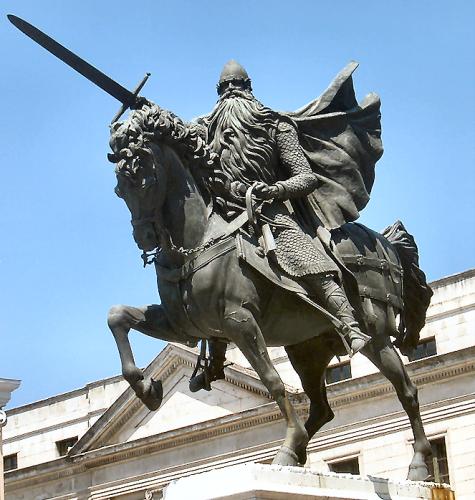 Statue du Cid, à Burgos.