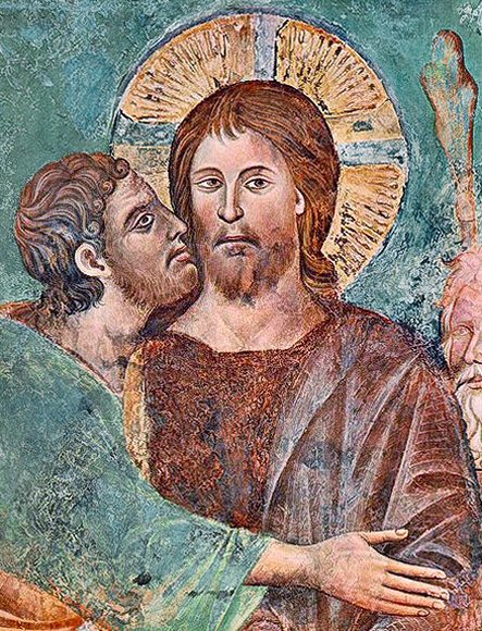Cimabue : Judas et jsus.