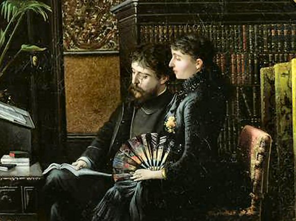 Alphonse Daudet et sa femme.