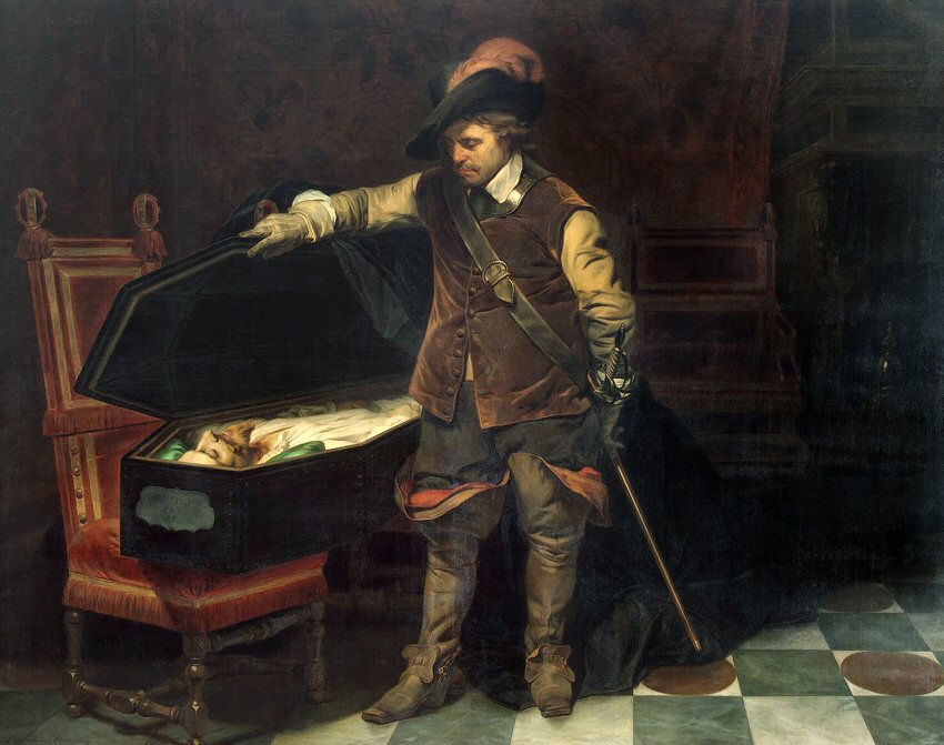 Delaroche : Cromwell ouvrant le tombeau de Charles I.