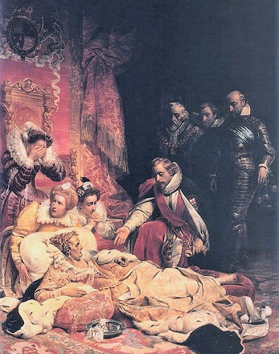 Delaroche : La Mort de la Reine Elisabeth.