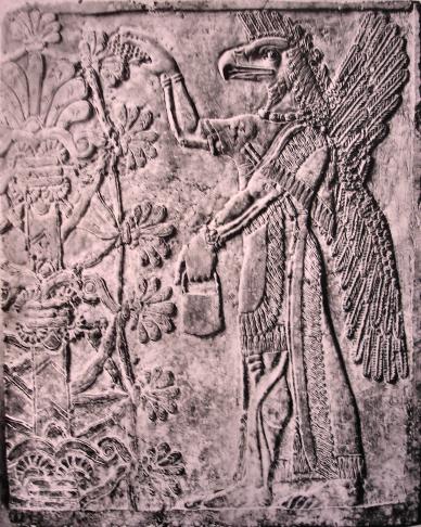 Dieu à tête d'aigle, à Nimrud.