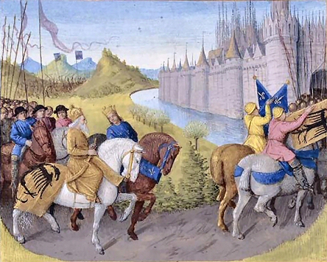 L'Arrivée des Croisés à Constantinople, par Jean Fouquet.