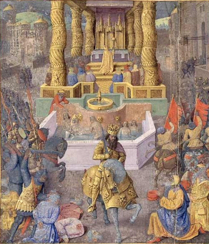 La Prise de Jérusalem par Hérode le Grand, par Jean Fouquet.