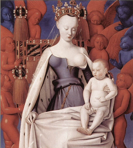 La Vierge et l'Enfant, par Jean Fouquet.