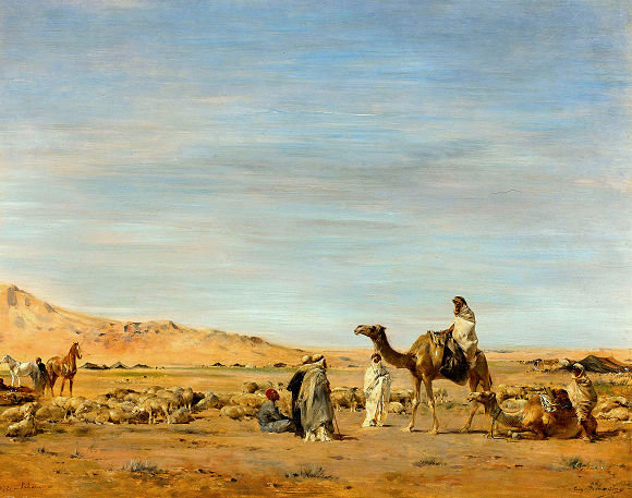 Fromentin : un campement dans le Sahara.