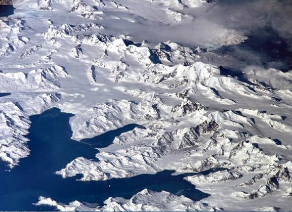 La Gorgie du Sud vue depuis l'espace.