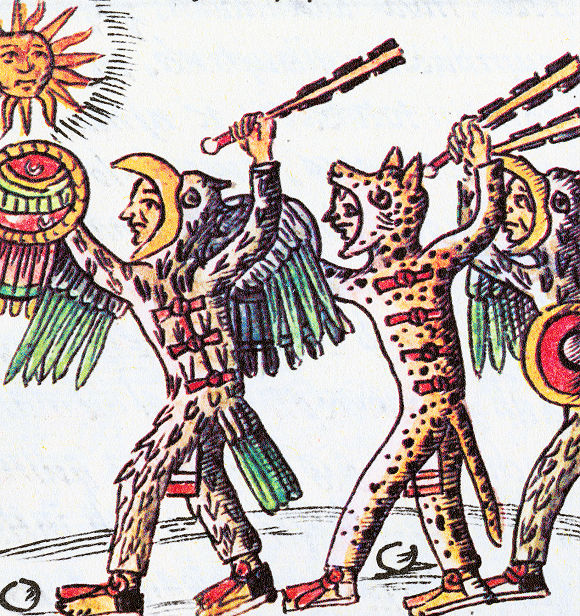Guerriers aztèques.