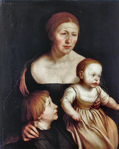 Holbein : la famille de l'artiste.