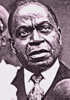 Houphouet-Boigny, président de la Côte d'Ivoire.