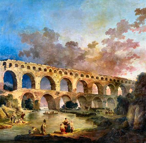 Hubert Robert : le pont du Gard.