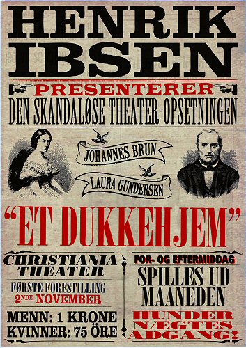 Ibsen : affiche de la Maison de poupée.