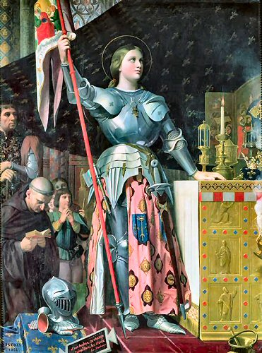 Jeanne d'Arc au sacre de Charles VII, par Ingres.