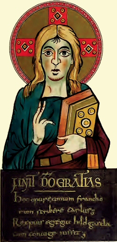 Evangliaire de Charlemagne : Jsus.