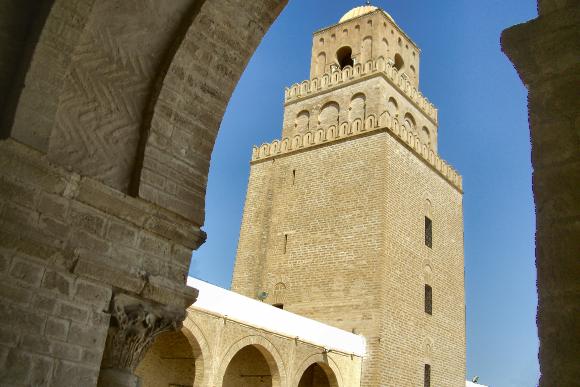 Kairouan : le minaret de la grande mosque.