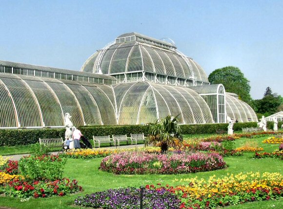 Kew : la grande serre des jardins botaniques.